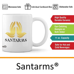 santarms Branded Stylish Coffee Tea Cup Mug - Elegant Morning Chai for All Ages | Single Piece Girls, Boys, Men, Women Perfect Couple Gifts, Coffee, Tea, Milk 1Pcs