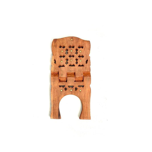 Santarms Handmade Sheesham Wooden Foldable Quran Book Stand: A Reverent Reading Companion and Thoughtful Gift – 10 Inches