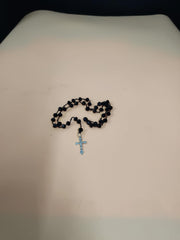 santarms Rosary Beads with Cross Necklace for Women and Men Catholic Prayer Gift, Pack of 1