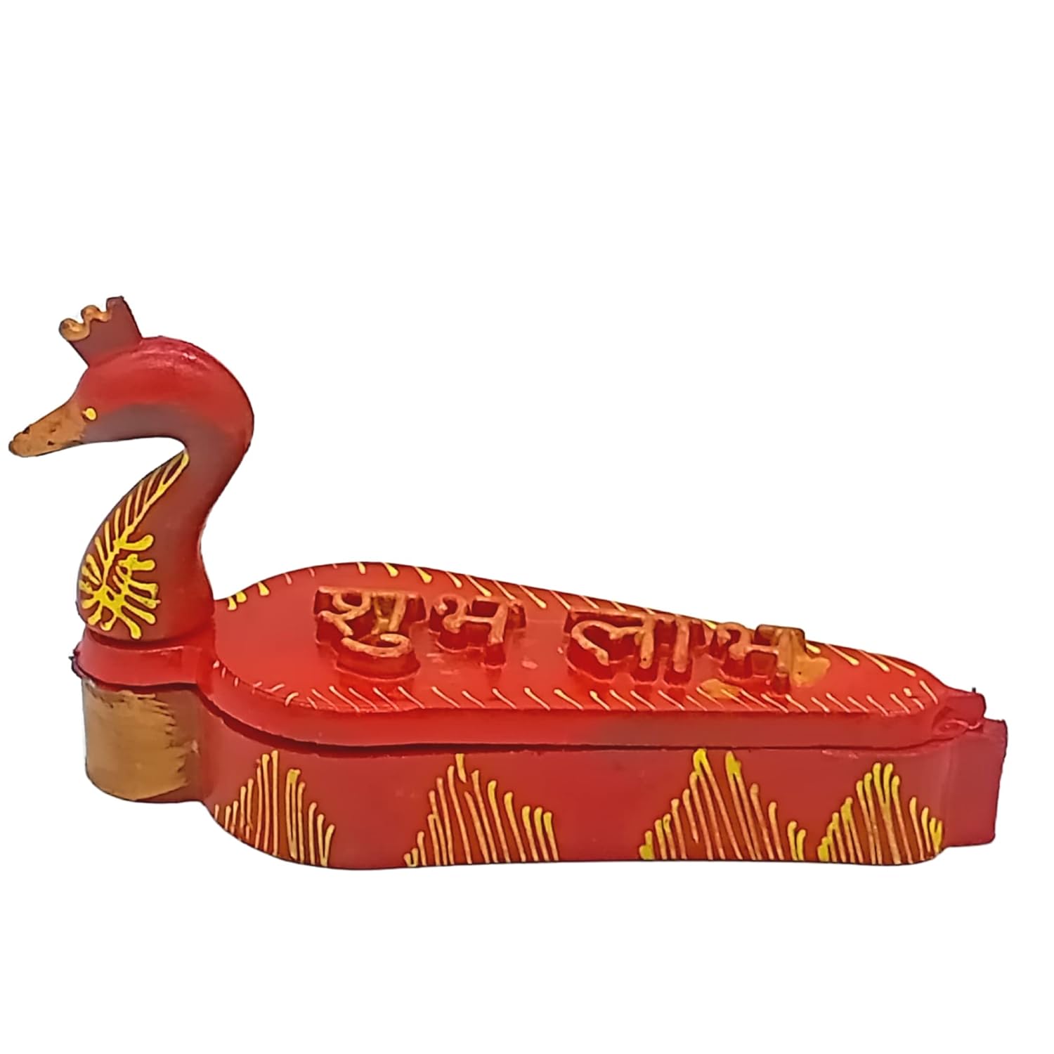 santarms Peacock Kumkum Box Sindoor Wedding Gifts Wooden Shringar Dani Beautiful for Women| Women Gift Items| Tika Chopra in Kumkum | Pack of (1)
