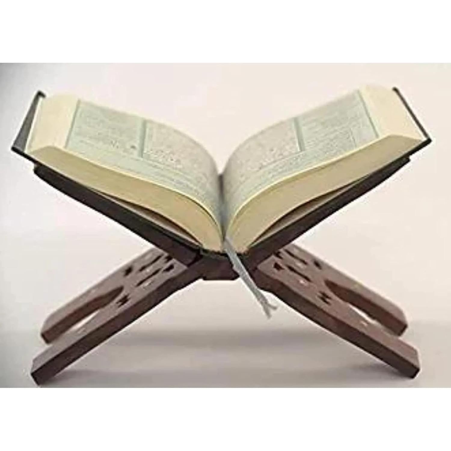 Santarms Handmade Wooden Foldable Geeta Stand: an Elegant and Versatile Holy Book Holder – 13 Inch, Brown