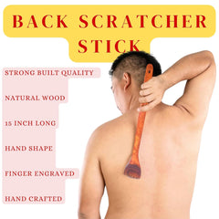 Santarms Wooden Itching Hand Khujli Stick – Long Handle Back Scratcher for Men & Women | Handmade Natural Wood Stick for Body Relaxation