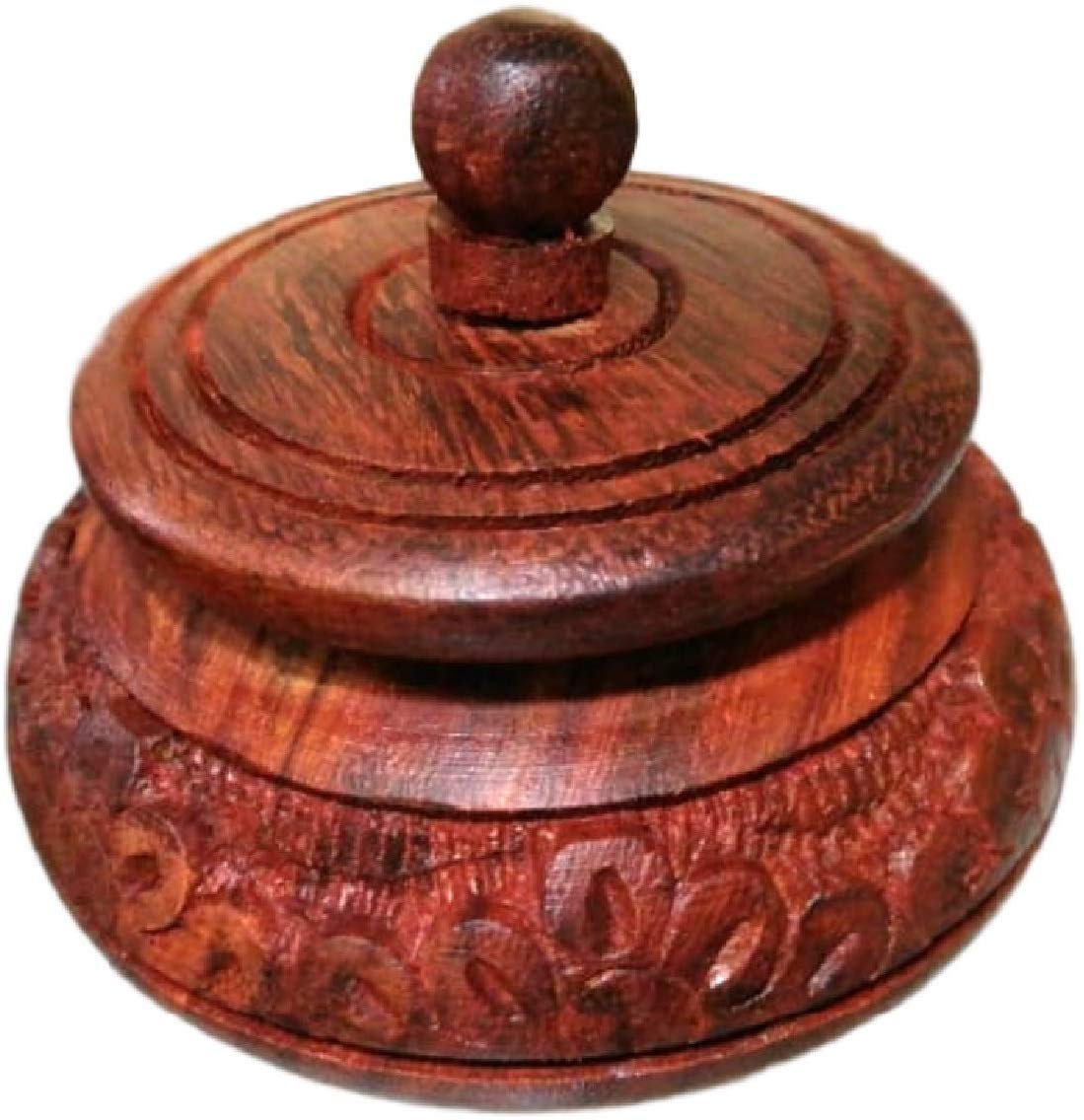 santarms Wooden Kumkum Box Shringar Box Sindoor Dabbi Handcraft Sindoor Refilable Wooden Sindur Dani
