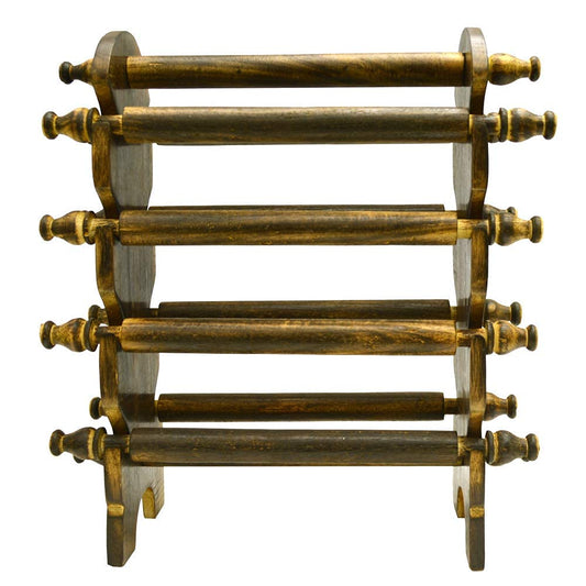 Santarms Wooden Bangle Stand Best for Home Decor Made in India Women Gift to Your Loved One Bangles Or Chudi | Churi - Holder 8 Removable Rods