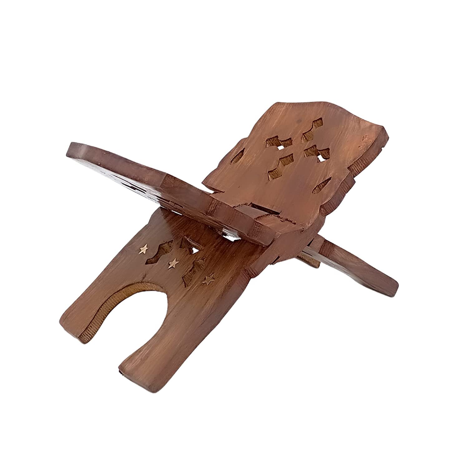 santarms Book Stand Wooden for Reading | Stand for Reading | bhagwat Geeta Book | bhagwat Geeta Stand | ramayan Book Pooja Stand bhagwat Geeta with standin Hindi Original Book with Stand (12 INCH)