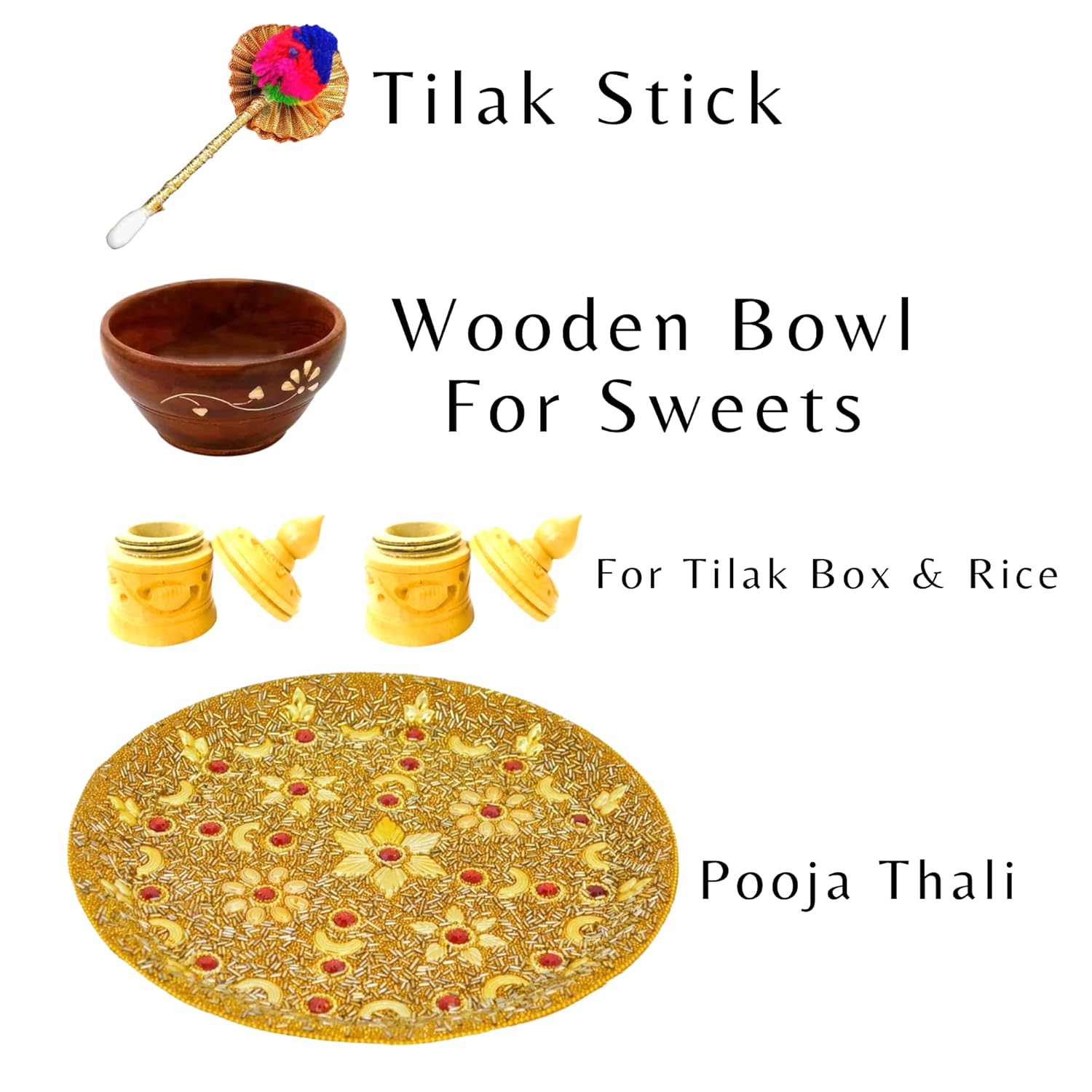 Santarms rakshabandhan thali Set Gift for Rakhi puja thali Set | Pooja Articles - Perfect rakshaa bandhan Gift for Sister, bhabhi or Brother