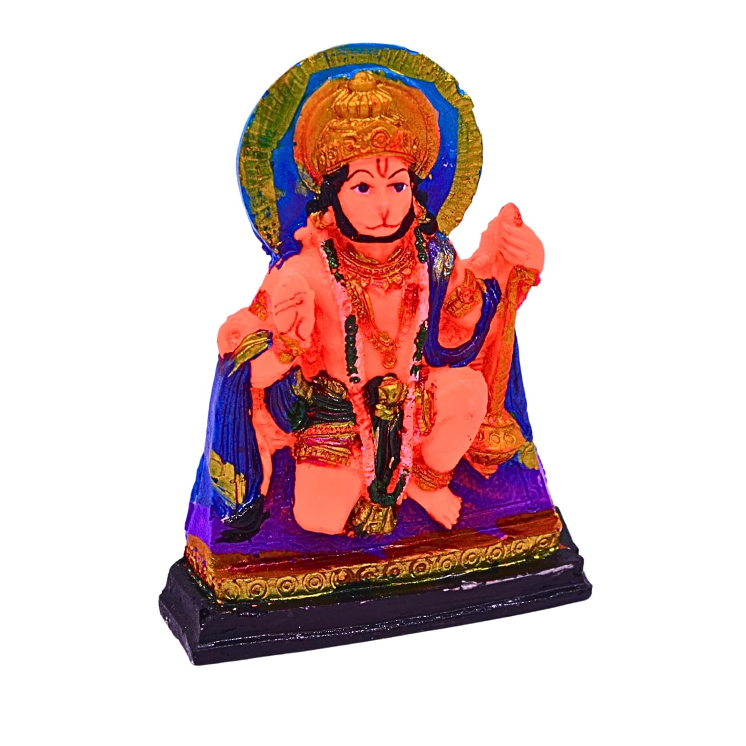 santarms Exquisite Marble Hanumanji Idol - Handcrafted Sankat Mochan Statue for Home Pooja & Office Decor - Lord Bajrangbali Pawan Putra- Perfect for Temple Altar, Spiritual Decor