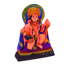 santarms Exquisite Marble Hanumanji Idol - Handcrafted Sankat Mochan Statue for Home Pooja & Office Decor - Lord Bajrangbali Pawan Putra- Perfect for Temple Altar, Spiritual Decor