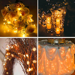 santarms 6.5 feet LED String Light with Battery Lights for Indoor Outdoor Decoration Waterproof String Light for Home Décor,Diwali, Christmas 20 Bulb (Warm White) (1)