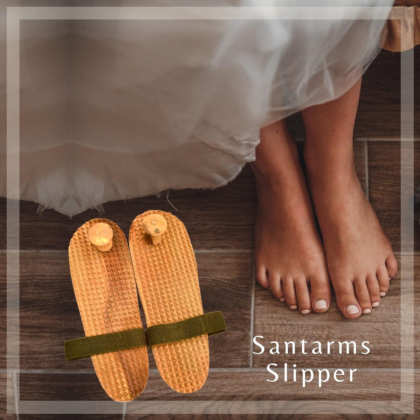 Santarms khadau chappal for men - Acupressure Slipper - wooden chapel - khadau chappal, chaple for women, wooden slipper