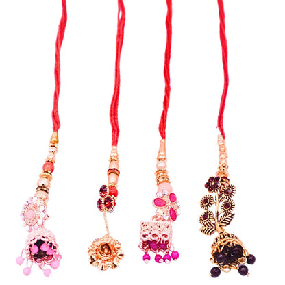 santarms Heartwarming Rakshabandhan: Choose the Perfect girls Rakhi for Your Brother/Sister pack of 4
