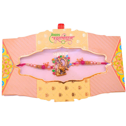 santarms Rakhi 2024 Celebrate Rakshabandhan With Exclusive Krishna Rakhi Designs Traditional Sacred Thread For Brothers Unique Gift For A Cherished Bond– Pack Of 2