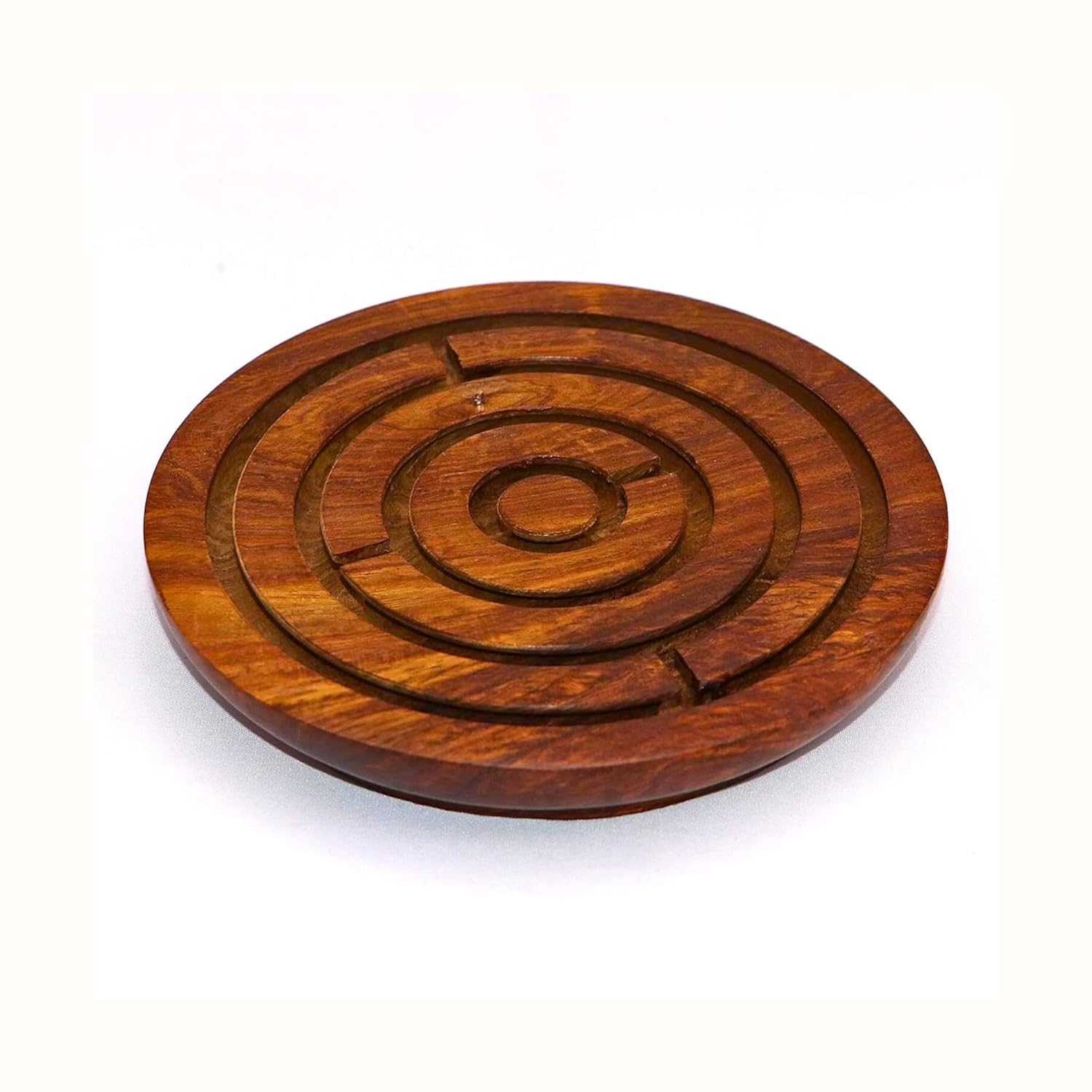 Santarms® Handmade Wooden Labyrinth Maze Set: A Set of 4 Challenging Ball Chakri Games for Kids and Adults - Enhance Concentration and Enjoy Quality Entertainment