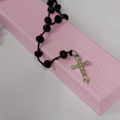 santarms Jesus cross Catholic Praying Rosary chain Jesus Christ Cross Christian Antique Locket mala Necklace Christmas Religious for use Men and Women, Pack of 1