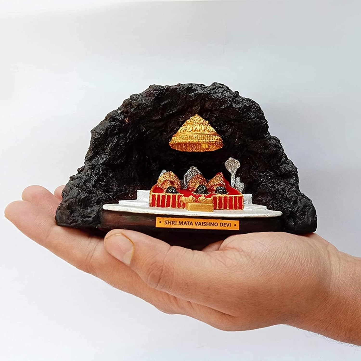 santarms MATA Vaishno Devi Darbar Maa Figurine, Durga Roop,Home and Office Decorative Showpiece, Pack of 1