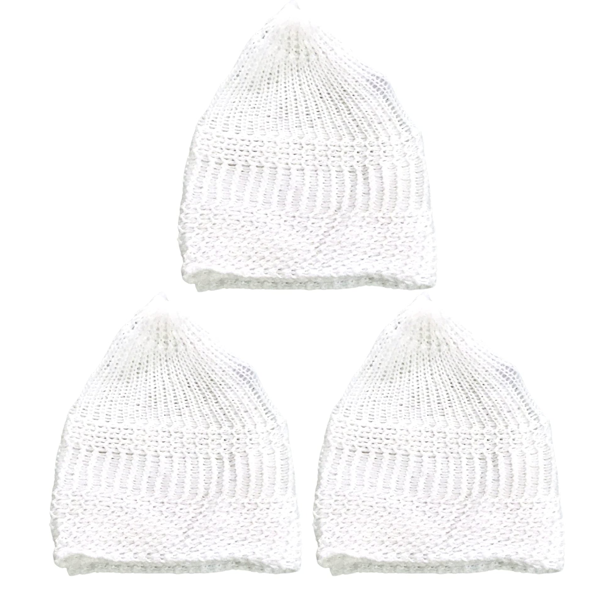 santarms Islamic Prayer Kufi Muslim Cap for Men or boy namaz topi for namaz - Combo White