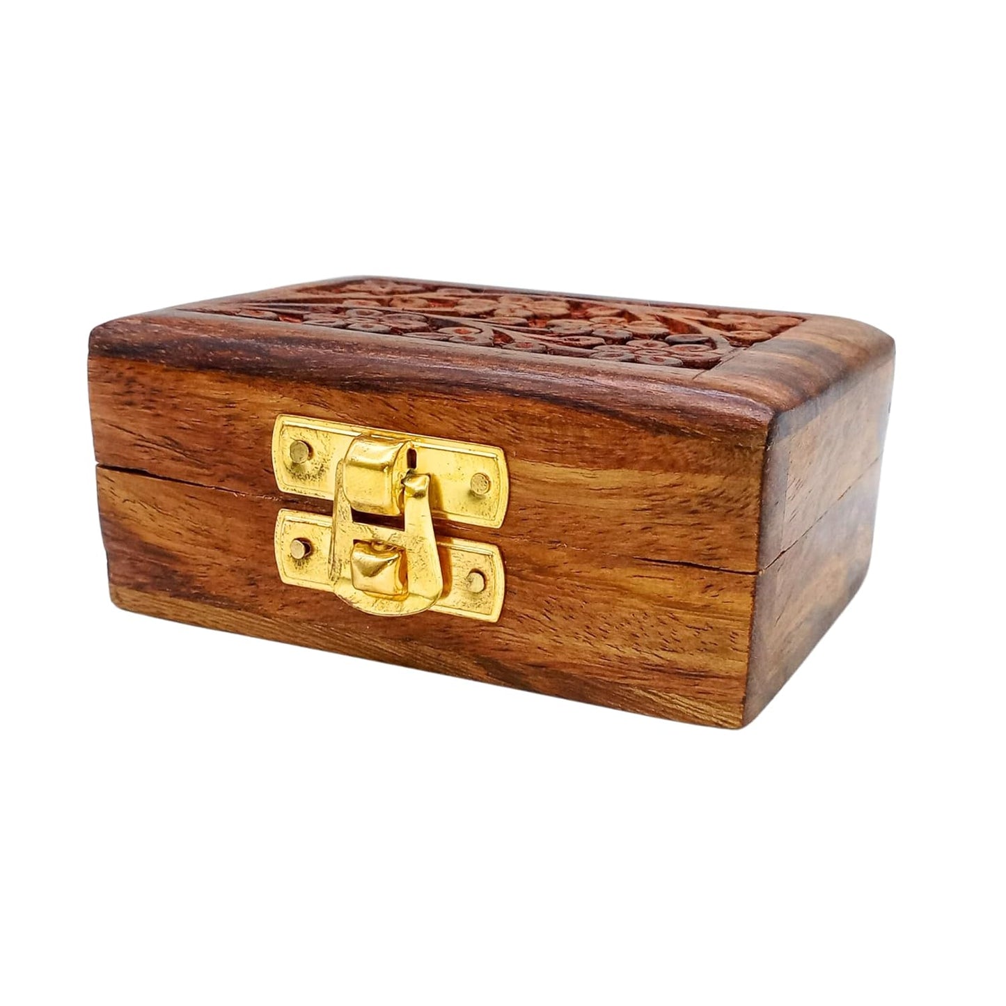 santarms wood storage box small for Jewellery/Gifts/Showcase Earrings With Racks Rings Box (Pack Of 1)