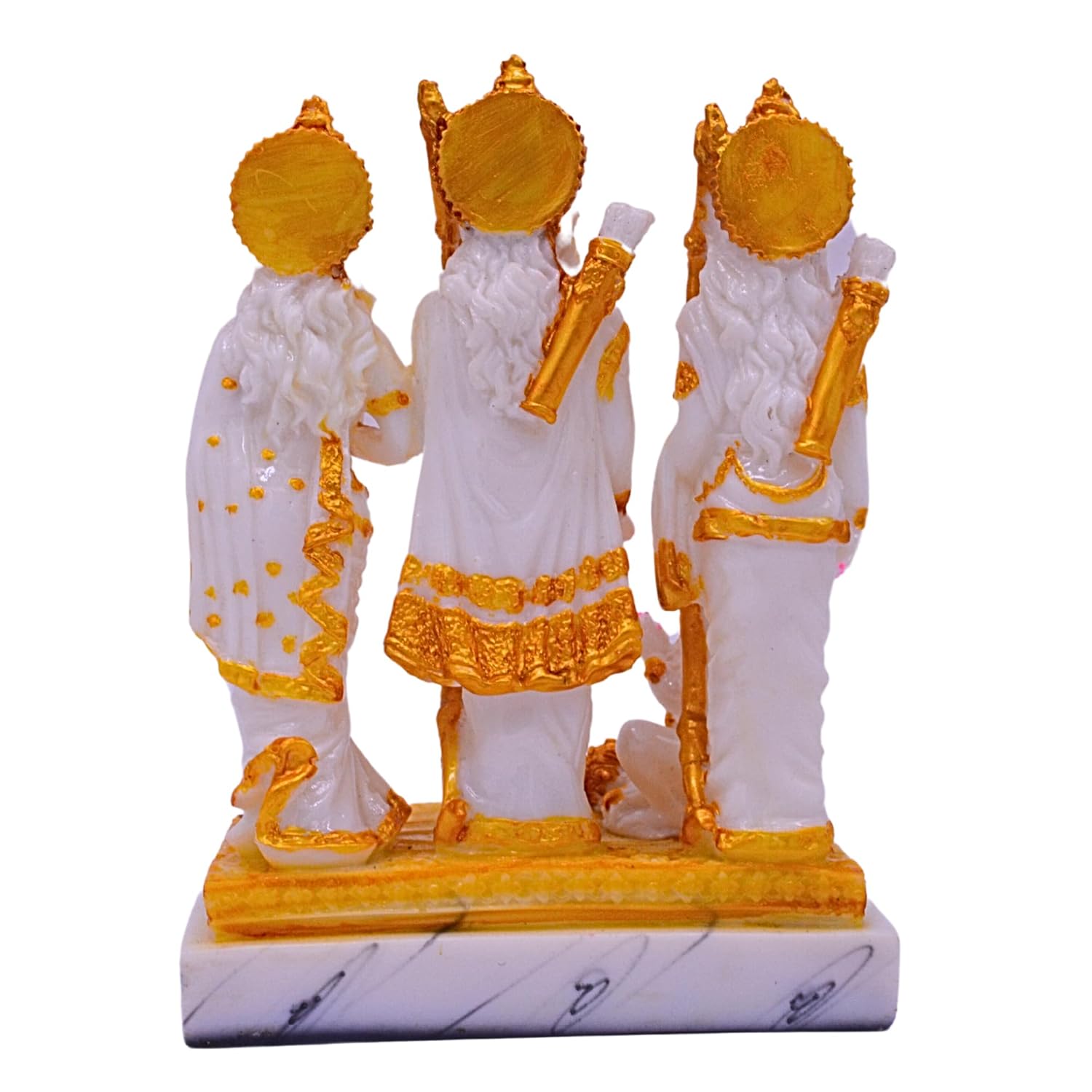 santarms Majestic Ram Darbar Murti for Home - Exquisite Marble Dust Lord Ram Darbar Statue