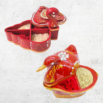 santarms Duck Kumkum Box Sindoor Wedding Gifts Tika Chopra In Kumkum Box singhora shringar box kumkum dabbi sindoor dabbi sindur dani