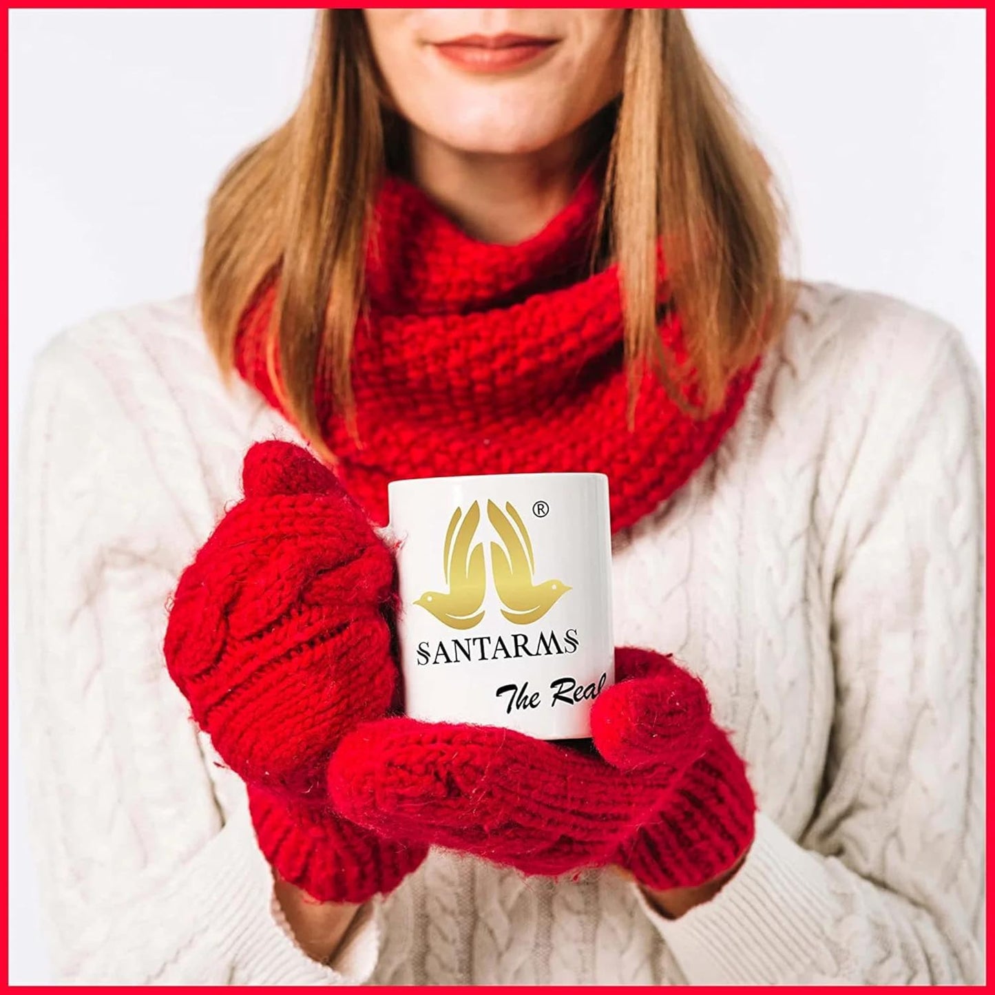 santarms Branded Stylish Coffee Mug Cup - Single Bone China Coffee/Tea Mug for Morning Milk, Tea, Coffee - Gift for Girls, Boys, Men