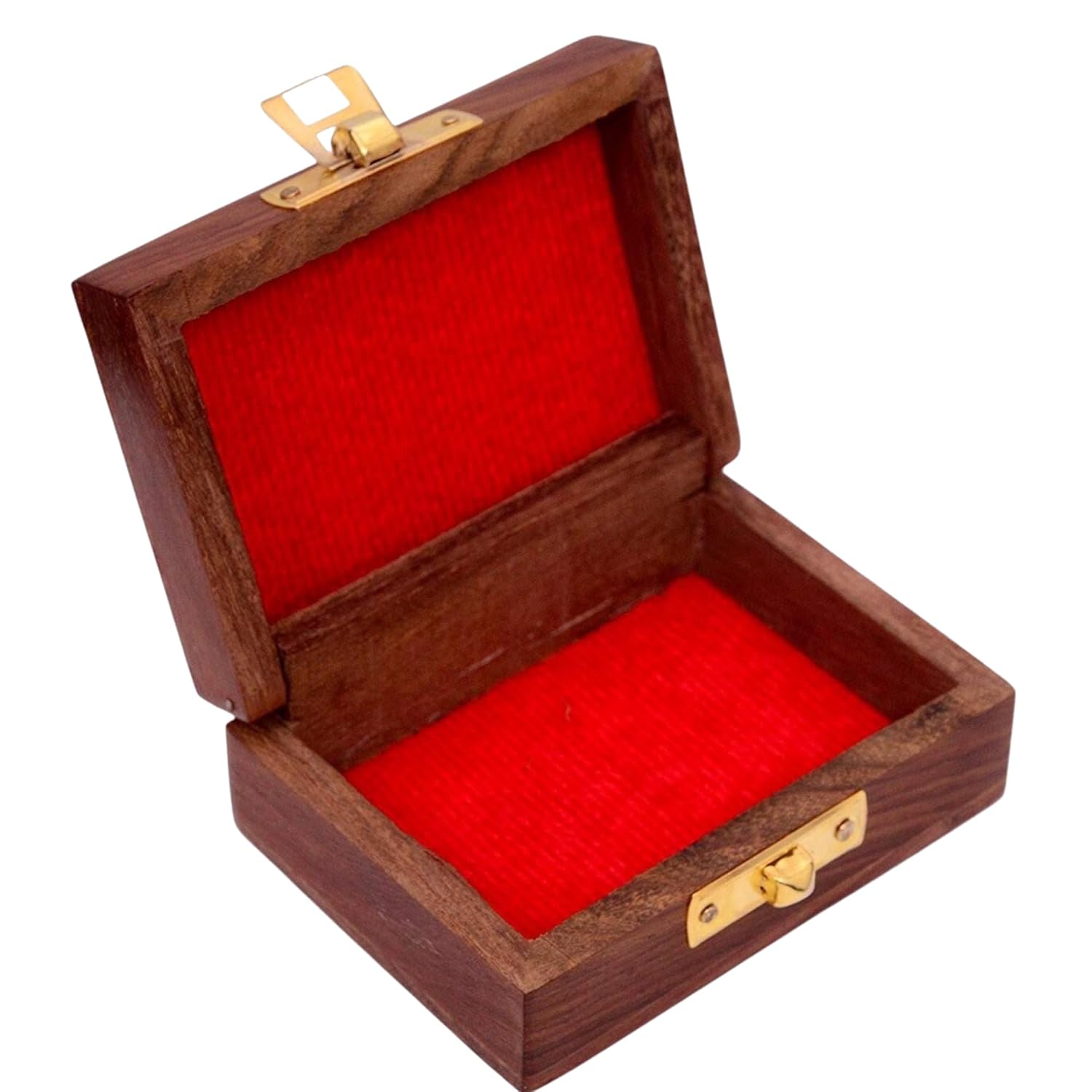 santarms wood storage box small for Jewellery/Gifts/Showcase Earrings With Racks Rings Box (Pack Of 1)