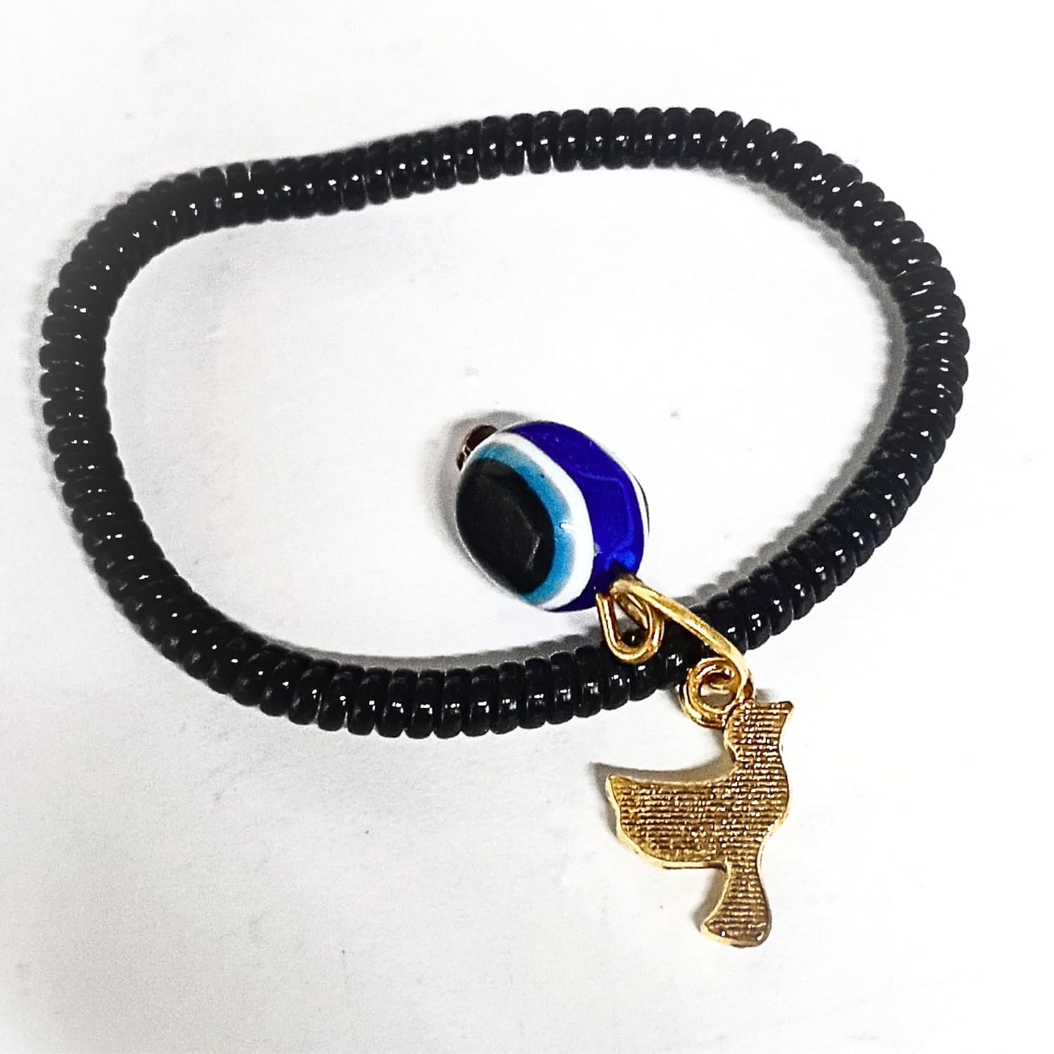 santarms Evil Eye Bracelets for KIDS, Nazar Unisex, Nazar Battu All - Girls, Boys, Nazariya for New Born BABY, Black, PACK of 2