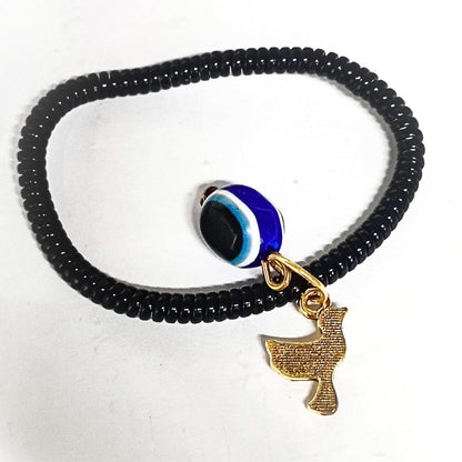 santarms Evil Eye Bracelets for KIDS, Nazar Unisex, Nazar Battu All - Girls, Boys, Nazariya for New Born BABY, Black, PACK of 2