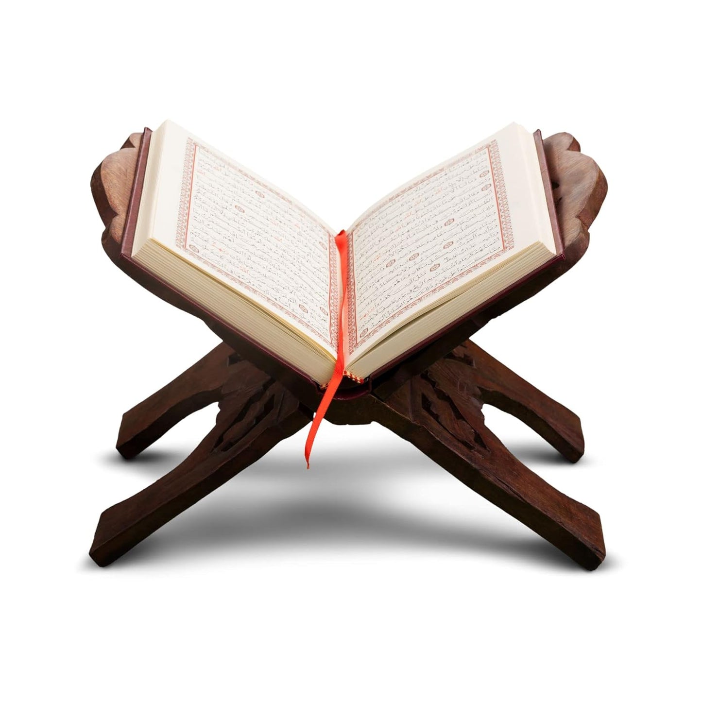 Santarms 10 inch Wooden Book Stand for Reading holy Books Holder Bible Quran ramayan Geeta Bookstand rehal rihal Pooja