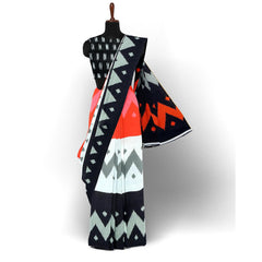 Hira Silk Cotton Saree for Women, Printed Saree/Sari with Unstitched Blouse Piece