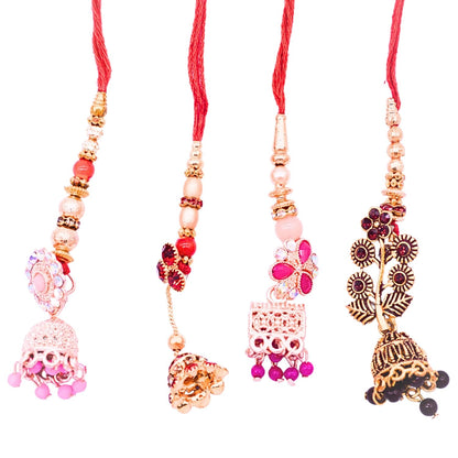 santarms Heartwarming Rakshabandhan: Choose the Perfect girls Rakhi for Your Brother/Sister pack of 4