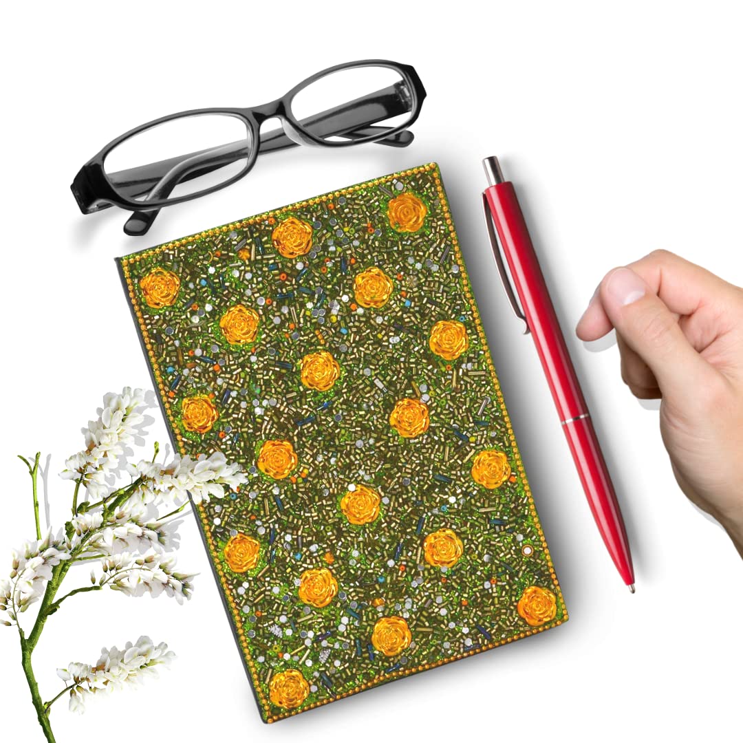 santarms Beautiful Handmade Plain Paper Diary with Beads Diary for Girls/Boys