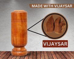 santarms Vijaysar Wooden Tumbler for Diabetes, Joint Pains, and Blood Sugar Control: Made of Natural Wood | Pack of 1