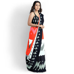 Hira Silk Cotton Saree for Women, Printed Saree/Sari with Unstitched Blouse Piece