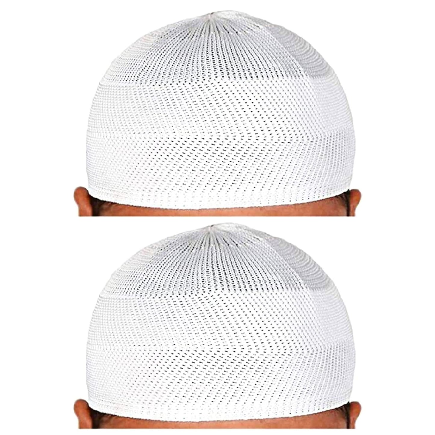 santarms "Islamic Prayer Kufi Muslim Cap for Men and Boys (Set of 2) - White Namaz Topi, Includes Quran Box and Holy Book Stand, Perfect for Islamic Prayer and Daily Use
