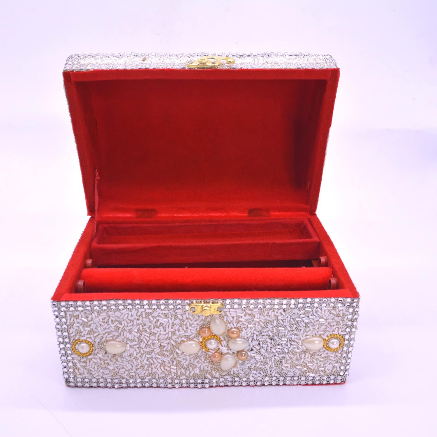 santarms makeup box vanity box for bangles box use as Professional Cosmetic Makeup Kit Storage Organizer Beauty Make-Up Cosmetic Box Vanity Case