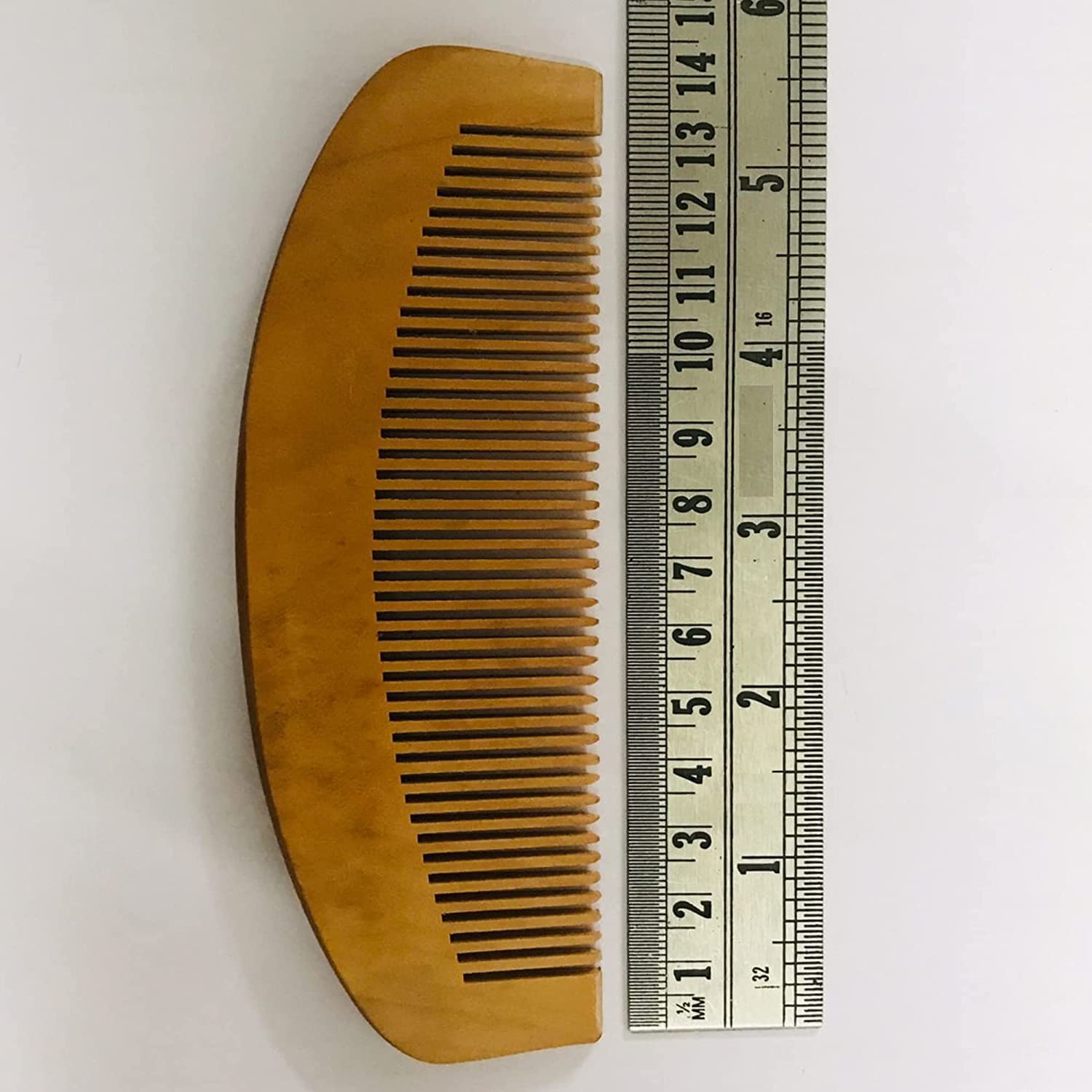 Santarms wooden neem comb for women men hair growth with wide wood tooth combs brush bamboo mens wodden combo set anti dandruff - mini comb for beard (Qty: 01)