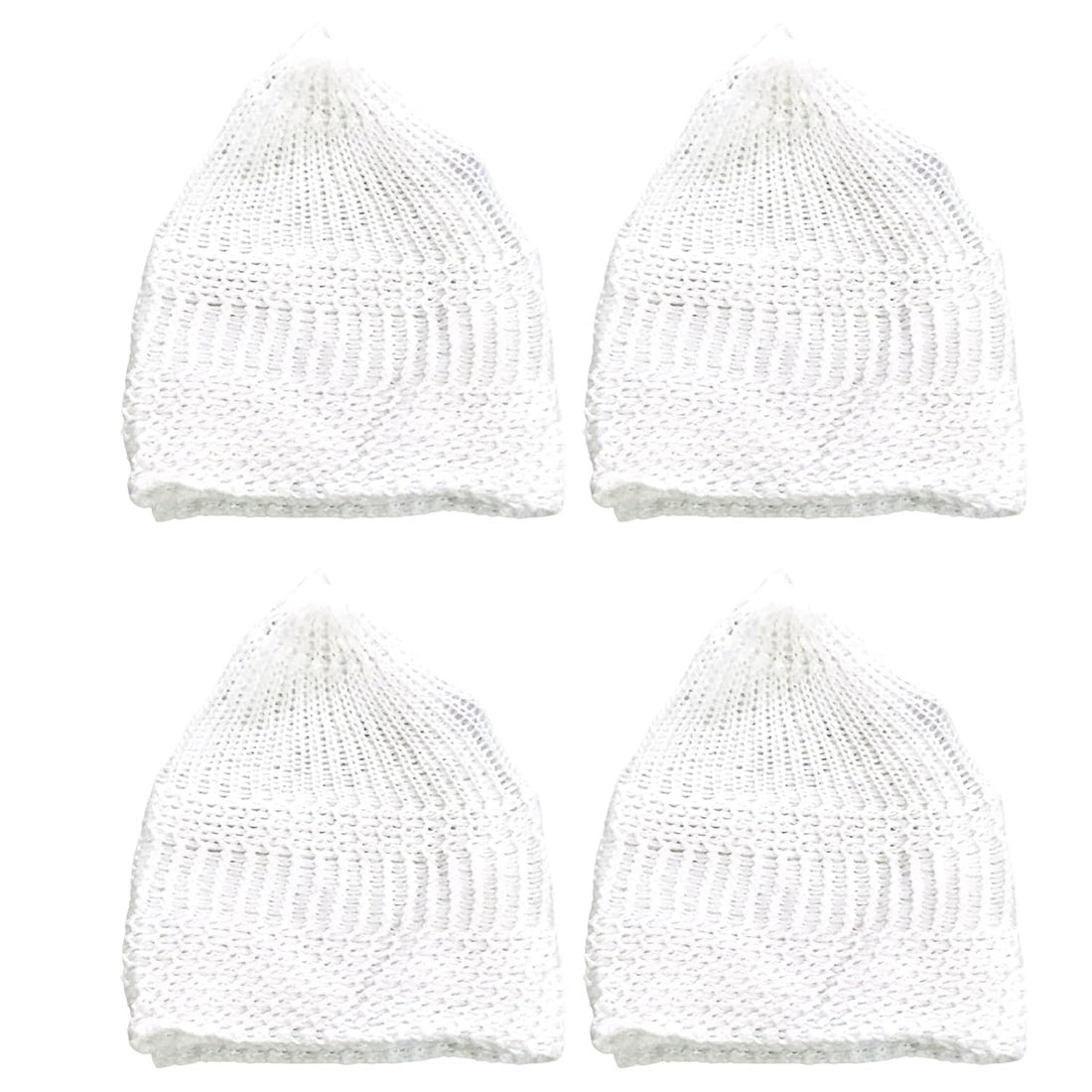santarms Islamic Prayer Kufi Muslim Cap for Men or boy namaz topi for namaz - Combo White