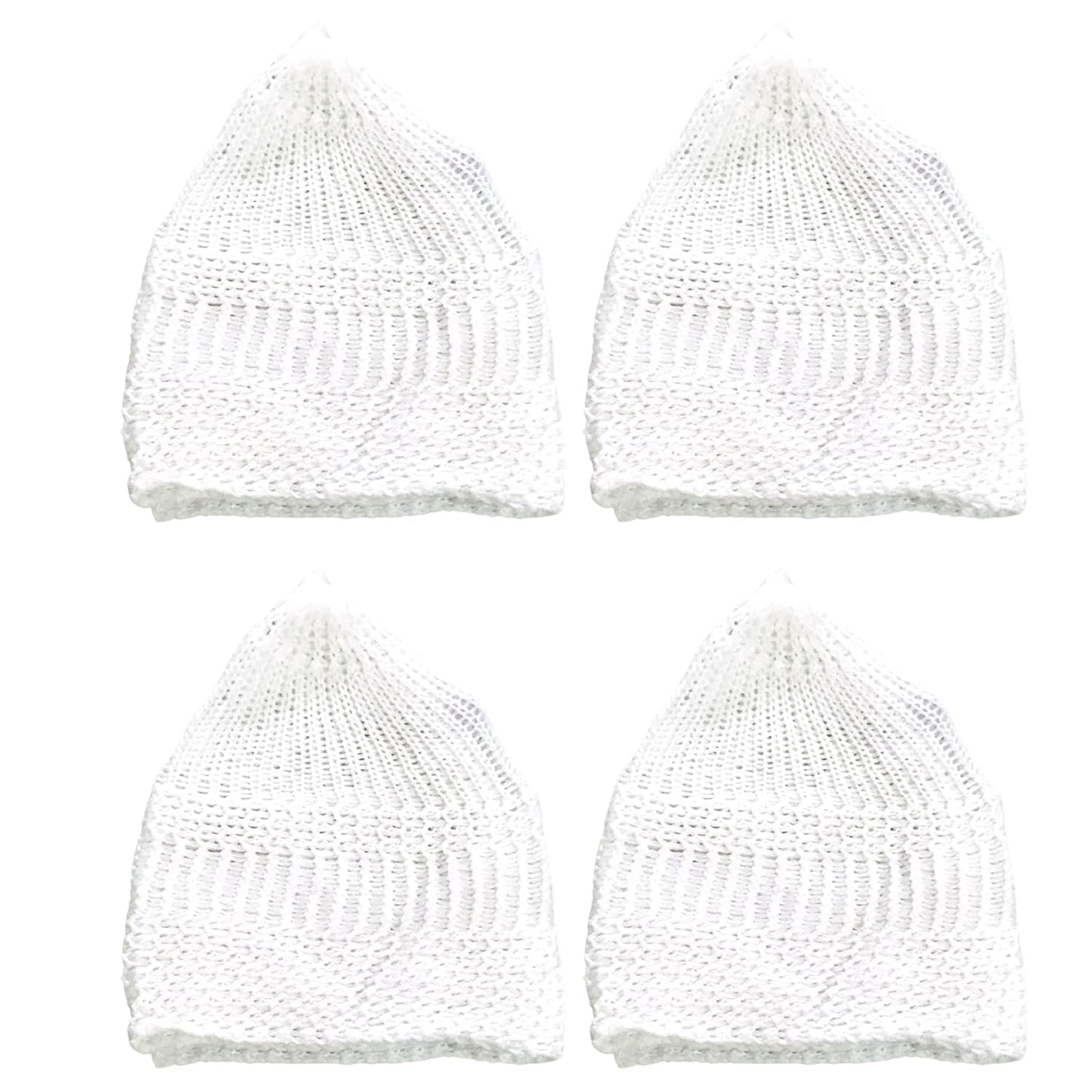 santarms Islamic Prayer Kufi Muslim Cap for Men or boy namaz topi for namaz - Combo White