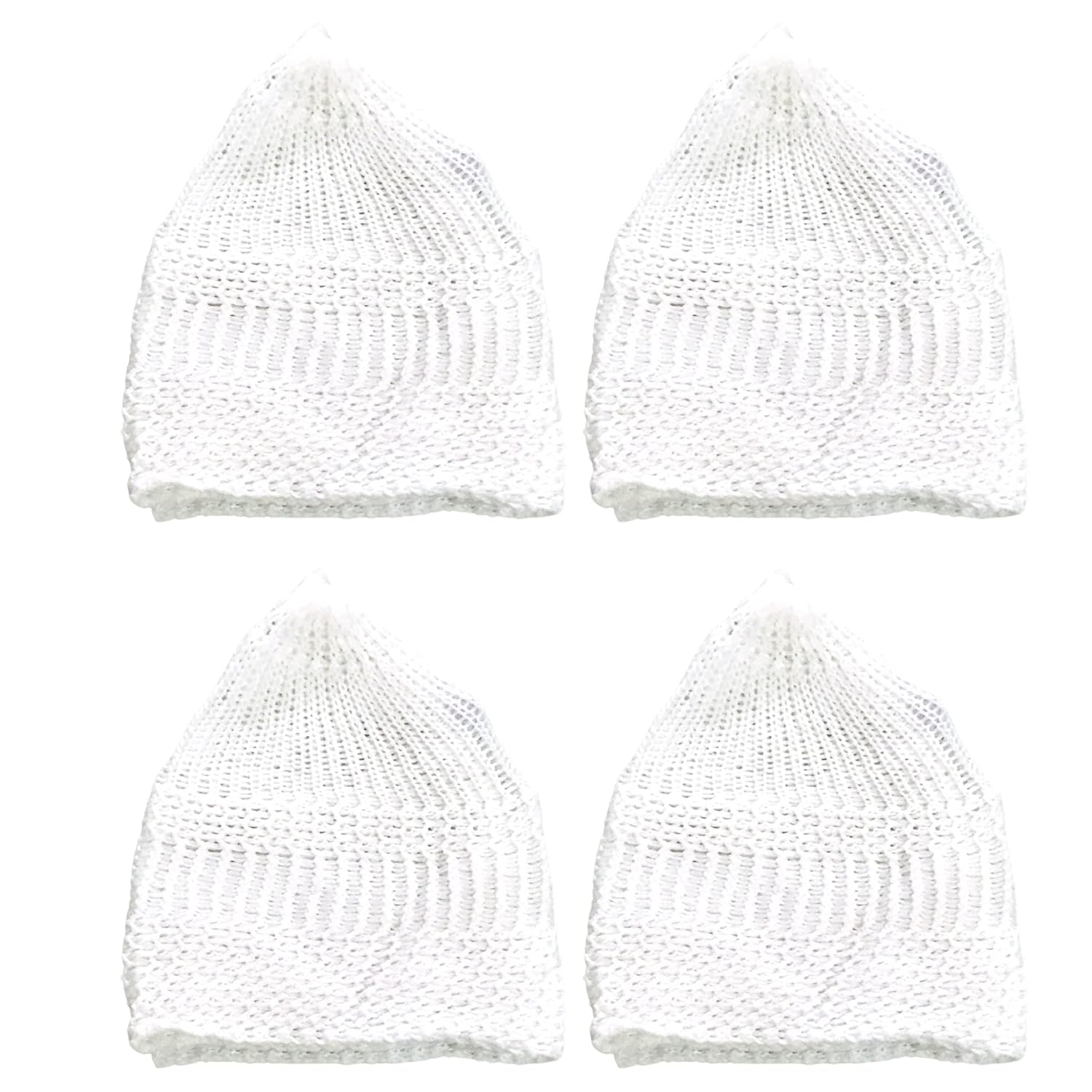 santarms Islamic Prayer Kufi Muslim Cap for Men or boy namaz topi for namaz - Combo White