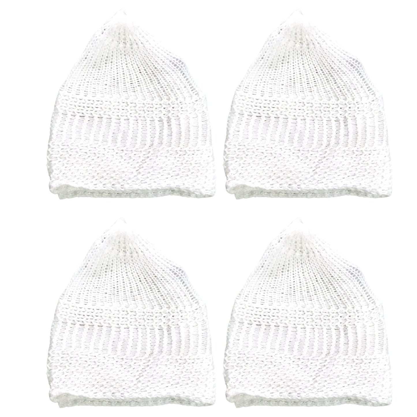 santarms Islamic Prayer Kufi Muslim Cap for Men or boy namaz topi for namaz - Combo White