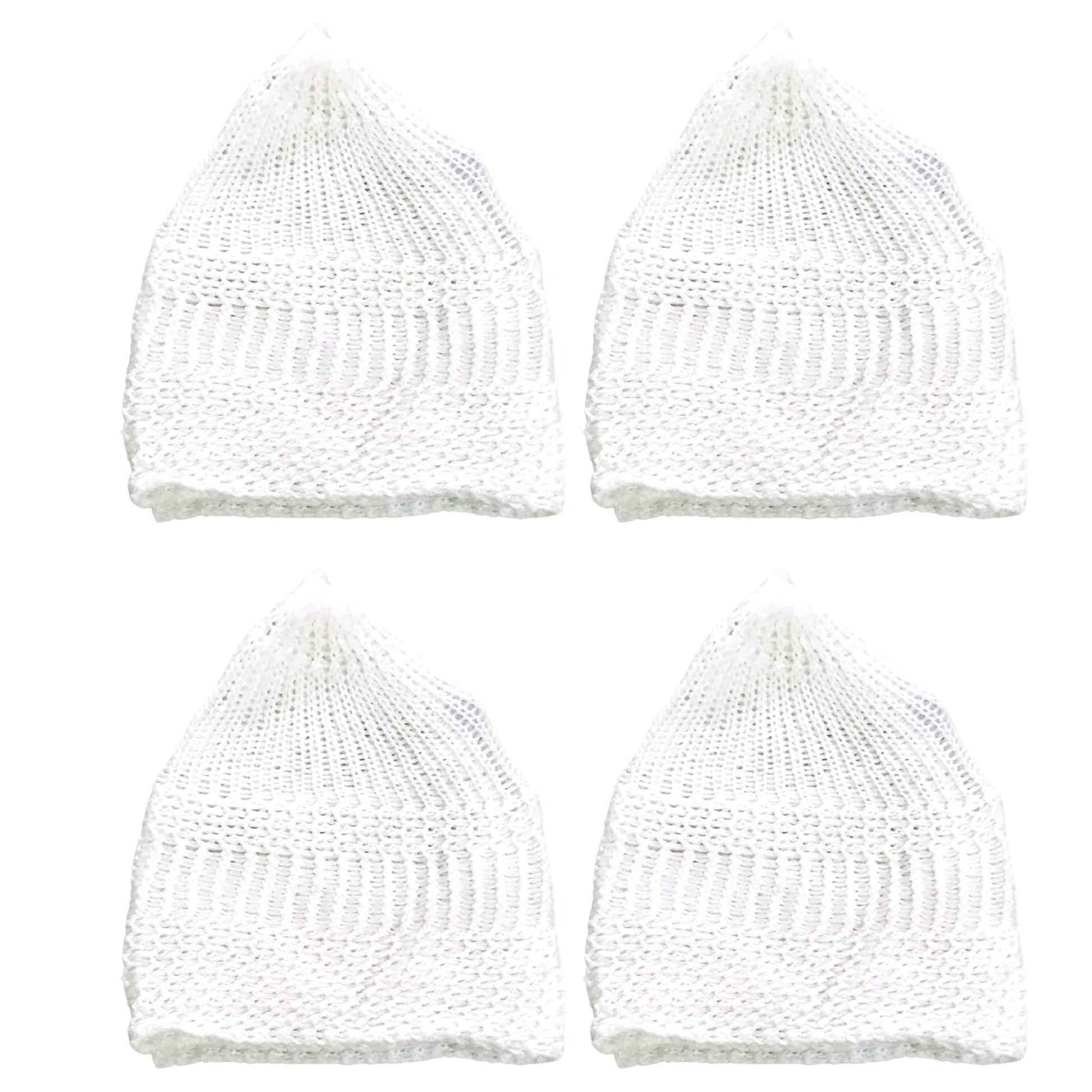 santarms Islamic Prayer Kufi Muslim Cap for Men or boy namaz topi for namaz - Combo White