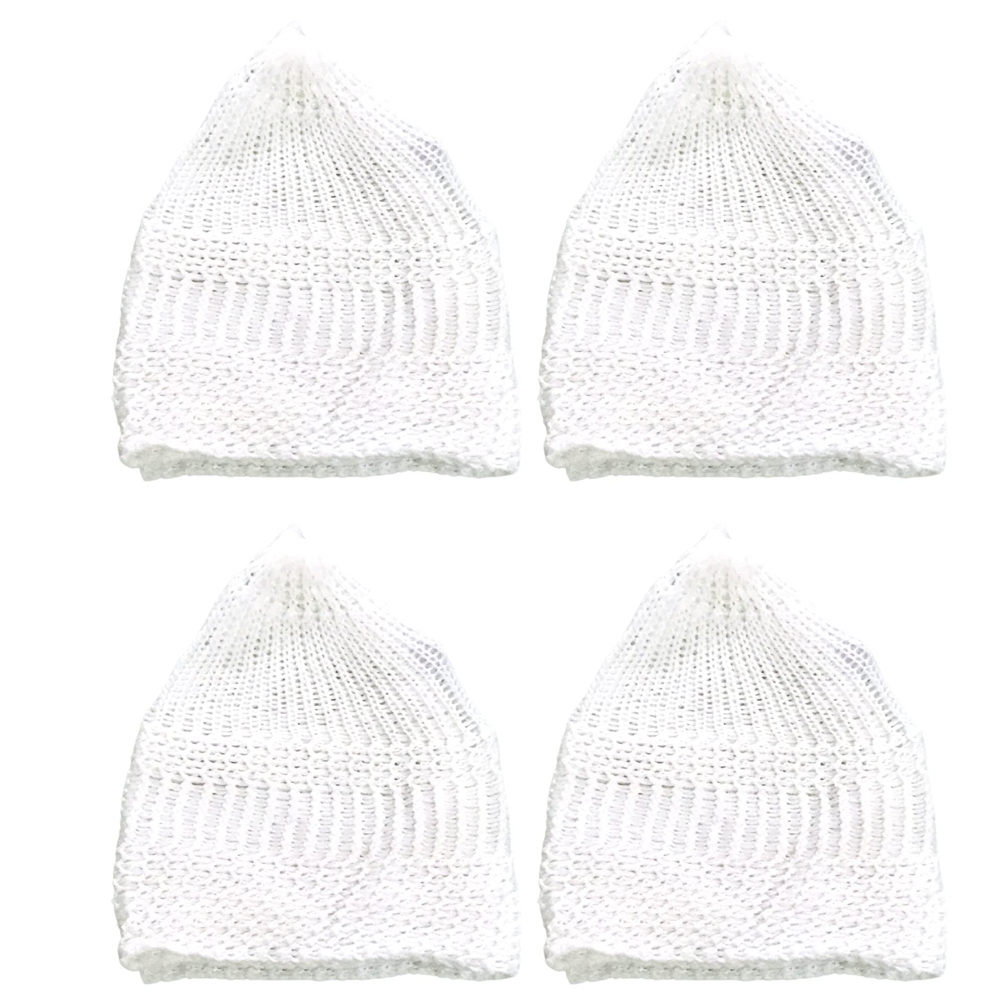 santarms Islamic Prayer Kufi Muslim Cap for Men or boy namaz topi for namaz - Combo White