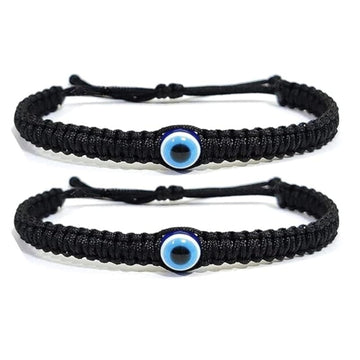 santarms evil eye Bracelets, Nazar Unisex Friendship Band pack of 2