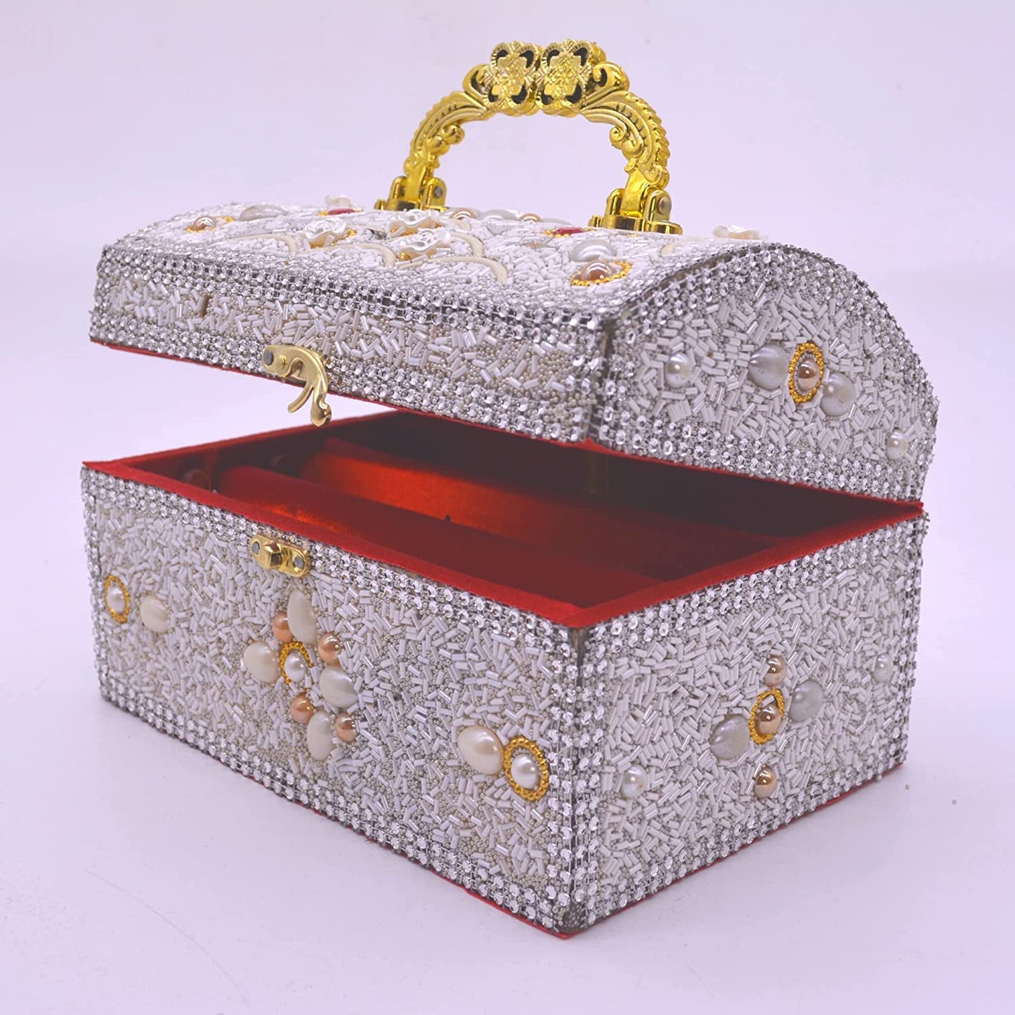 santarms vanity box for bangles box use as Professional Cosmetic makeup box Storage Organizer Beauty Make-Up Cosmetic Box Vanity Case, Bridal gift