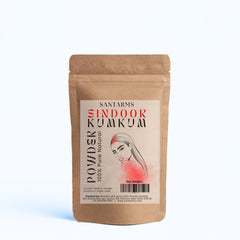 Santarms A++ Natural Organic Red Sindoor Kumkum Powder | Skin-Safe, Chemical-Free, Perfect for Women’s Suhaag, Daily Use, Weddings & Pooja (Pouch Packet, 50, gram)