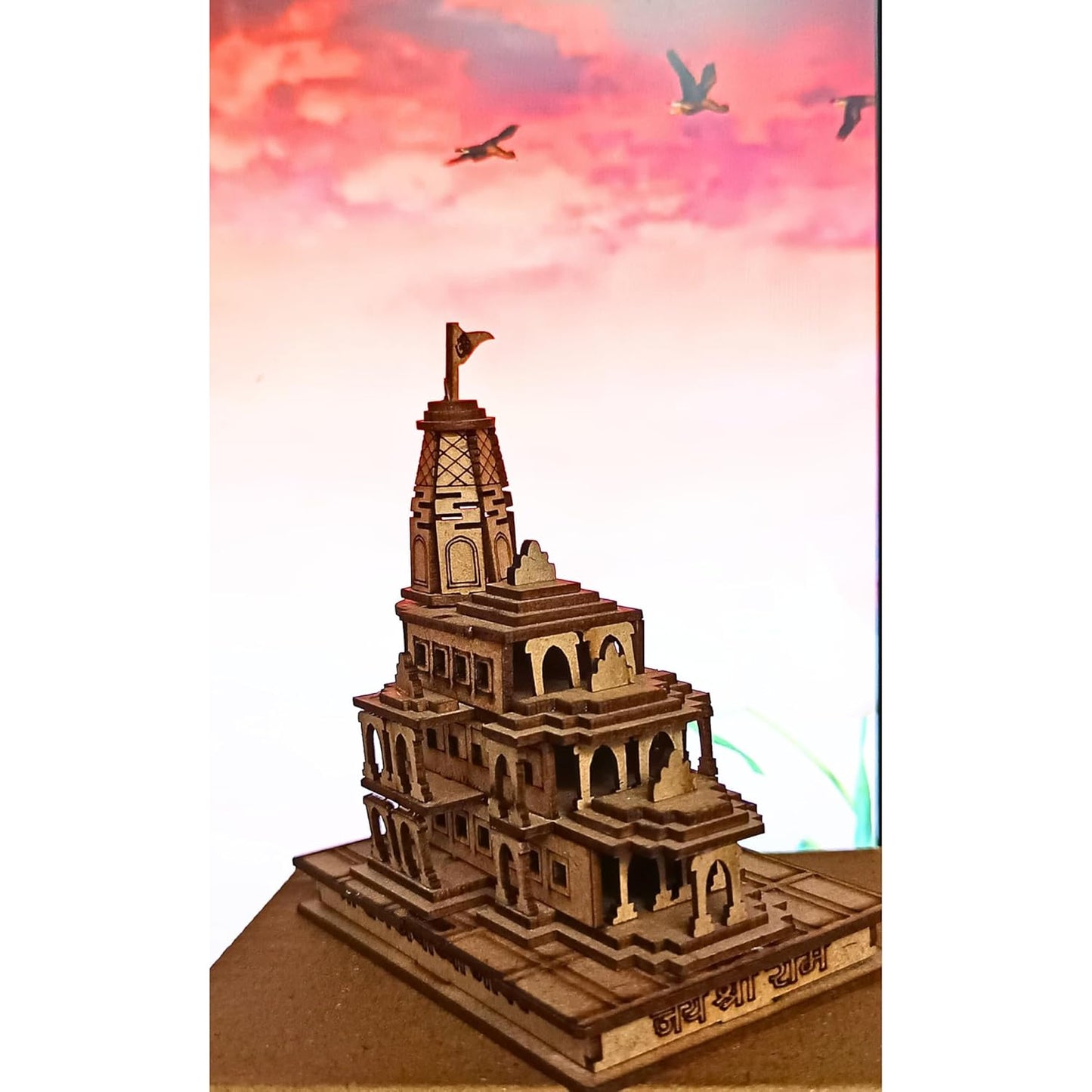santarms Ram Mandir Model - Shri Ram Ayodhya Mandir Exclusive 3D Wooden Janmabhoomi Temple
