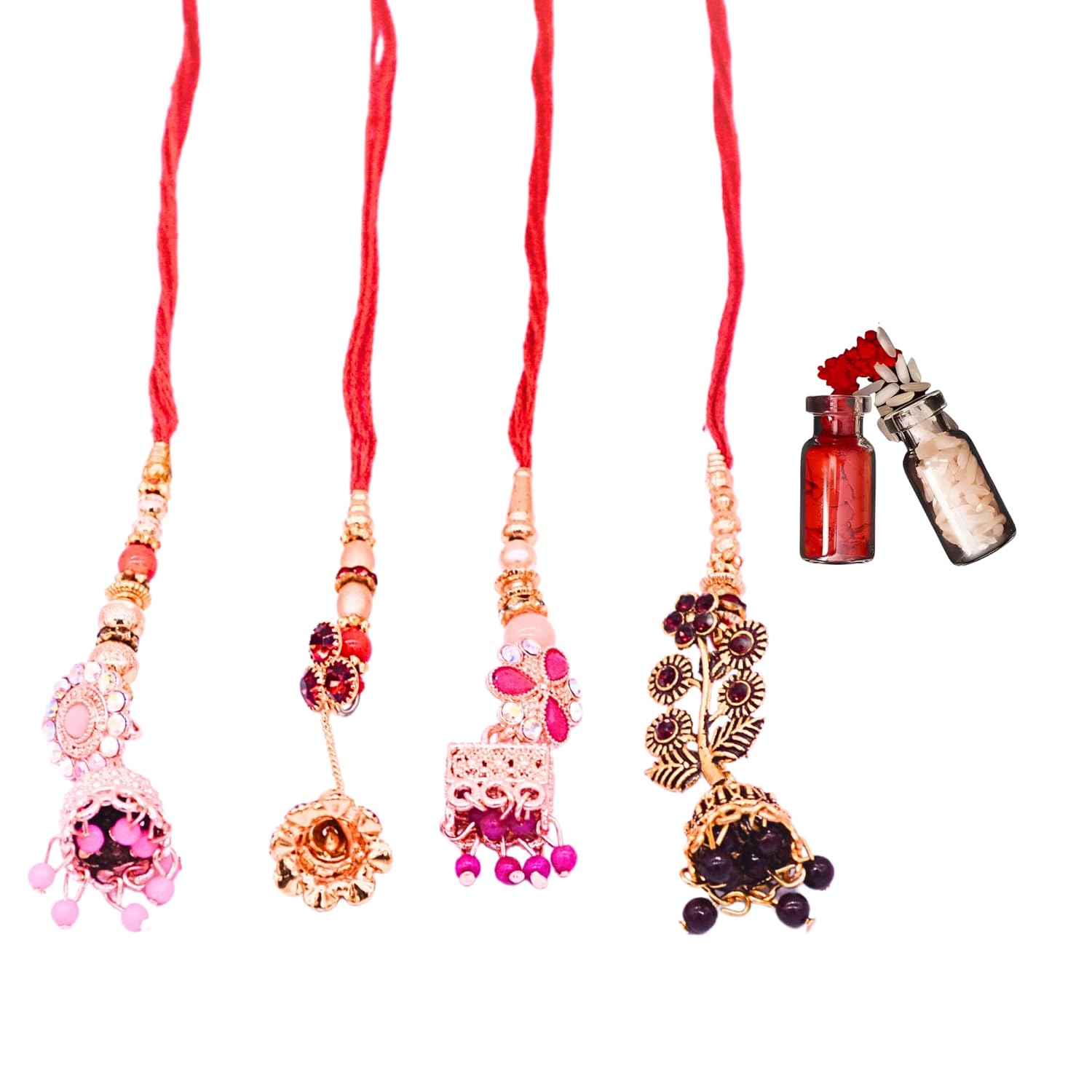 santarms Heartwarming Rakshabandhan: Choose the Perfect girls Rakhi for Your Brother/Sister pack of 4