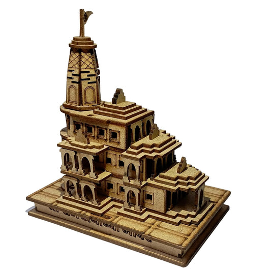 Santarms Ram Mandir Model - Shri Ram Ayodhya Mandir Exclusive 3D Wooden Janma Bhoomi Temple