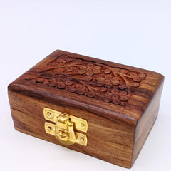 santarms wood storage box small for Jewellery/Gifts/Showcase Earrings With Racks Rings Box (Pack Of 1)