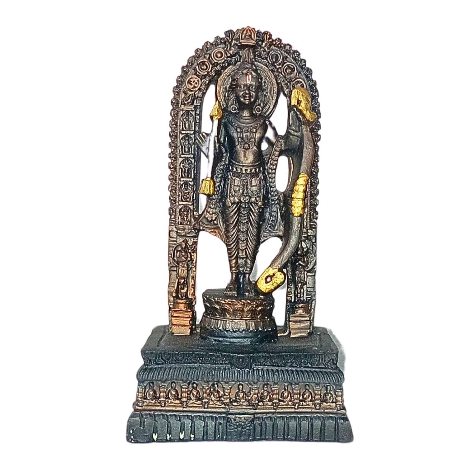 santarms Ram Lalla Idol Ram Ji Murti Ayodhya 3D Model Idol Home Decor Showpiece Murti for Home Decor Decoration Gift, 1 Pcs